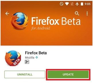 Cara Update Firefox di hp Android