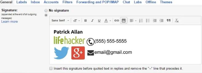 cara membuat signature gmail